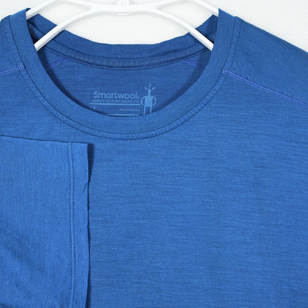 Smartwool Merino 150 Plant Based Dye Blue Base Layer Shirt Mens Size Medium